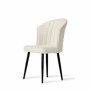 Set de scaune de sufragerie Rubi Cream and Black, 4 buc., crem deschis imagine