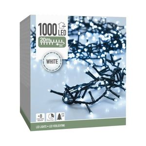 Lanț luminos exterior Microcluster, 20 m, 1000 LED, alb rece, temporizator, IP4 imagine