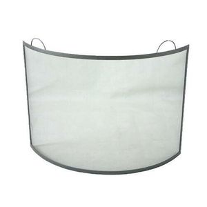 Paravan pentru șemineu 66 x 66 cm, oțel, negru imagine