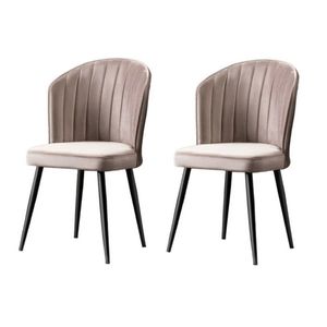 Set de scaune de sufragerie Rubi Cappuccino and Black, 2 buc., cafeniu imagine