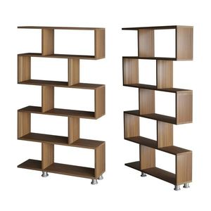 Bibliotecă Nilu Walnut, maro închis imagine