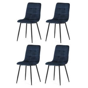 Set de scaune de sufragerie CT-281 BLUE4, 4 buc., albastru imagine