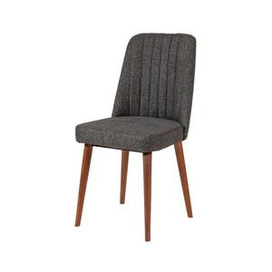 Scaun de sufragerie Vina Anthracite and Walnut, antracit imagine