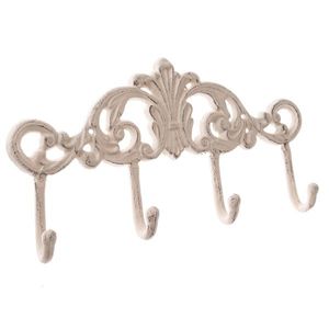 Cuier din fontă Bodeguita alb, 15 x 31 cm, alb imagine