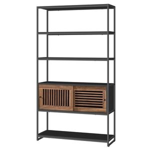 Raft E1121 BK, metal, negru imagine