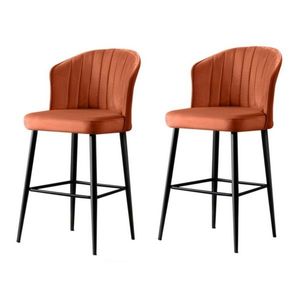 Set de scaune de bar Rubi Tile Red and Black, 2 buc., 2 buc. imagine