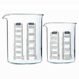 Pyrex Set de pahare gradate din sticlă, 2 buc., 0, 25 l + 0, 5 l imagine