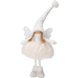 Decorațiune de Crăciun Înger fată în picioare LED, 50 cm , alb, alb imagine