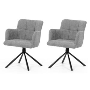 Set de scaune de sufragerie cu mecanism deîntoarcere DCH-T1122 GREY2, 2 buc. imagine