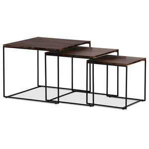 Set de mese de conferință în decor de nuc, 3bucăți, maro închis imagine