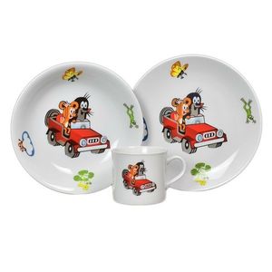 Thun Set de masă pentru copii din 3 piese, Cârtițași Mașina imagine