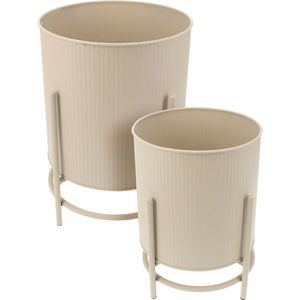 Set de suporturi metalice pentru flori Celano bej, 2 buc., bej imagine