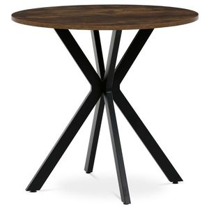 Masă de sufragerie 80 x 80 cm, lemn vechi, maro închis, M imagine