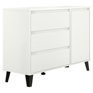 Comoda BOGAN 1D3S, albă, alb imagine