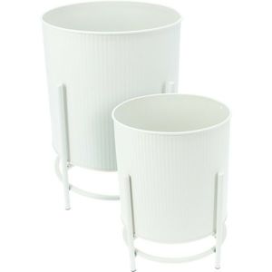 Set de suporturi metalice pentru flori Celano alb, 2 buc., alb imagine