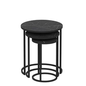 Măsuță Gloria Black, 3 bucăți imagine