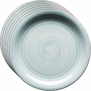 Mäser Set of 6 shallow plates Bel Tempo 27 cm, light blue, albastru deschis imagine