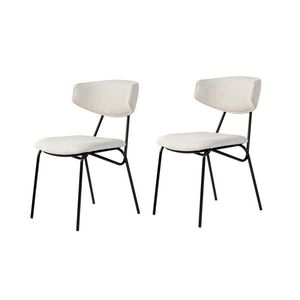 Set de scaune de sufragerie Nancy White and Black, 2 buc., alb imagine