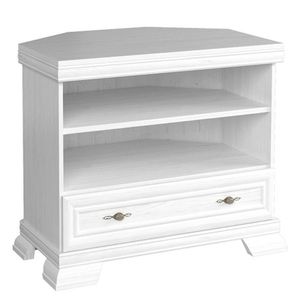 Măsuță TV de colț KORA, pin Andersen, alb imagine