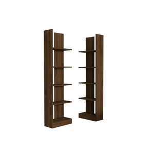 Bibliotecă Ikiz Walnut, maro închis imagine