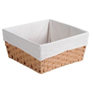 Kesper 17843 Coș de depozitare cu căptușeală dinmaterial textil, 35 x 35 x 16, 5 cm imagine