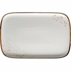 Mäser Tava dreptunghiulară Pintar White cu punctemaro 30 x 20 x 2 cm, maro, L imagine