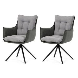 Set de scaune de sufragerie cu mecanism deîntoarcere DCH-D1345 GREY2, 2 buc. imagine