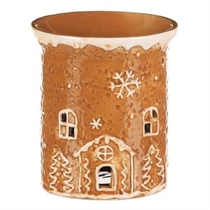 Lampa aromatica ceramica casuta de turtă dulce, maro imagine