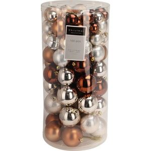 Set de decorațiuni de Crăciun Amber, 100 buc., plastic, multicoloră imagine