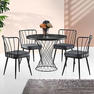 Masă de sufragerie Pota Black, negru imagine