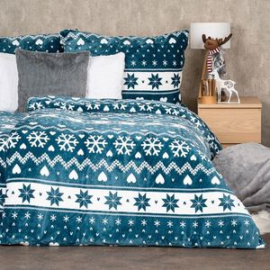 Lenjerie de pat din microflanel 4Home Nordic love, 160 x 200 cm, 70 x 80 cm imagine