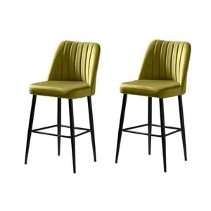 Set de scaune de bar Vento Green and Black, 2 buc., verde deschis, 2 buc. imagine