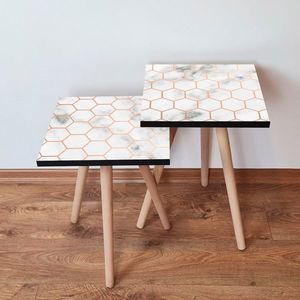 Măsuță auxiliară 2SHP White, 2 buc., alb imagine