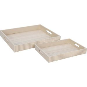 Set de tăvi de servire Stripes bej, 2 buc imagine