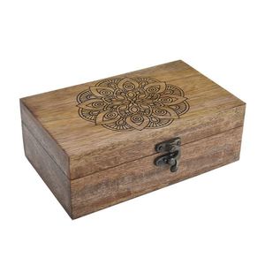 InDecor Cutie din lemn de mango Mandala, 26, 5 x 19x 10, 5 cm, L imagine