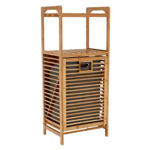 Coș pentru rufe Keri, bambus, gri imagine