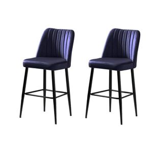 Set de scaune de bar Vento Sax Blue and Black, 2buc., albastru închis, 2 buc. imagine