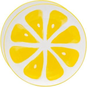 Altom Set de farfurii ceramice Tropicana lămâie 20cm, 2 buc., galben imagine