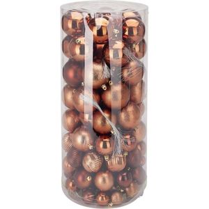Set de decorațiuni de Crăciun Golden Brown, 100bucăți, plastic, bronz imagine