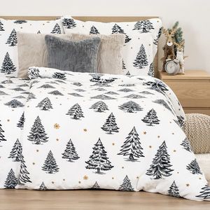 Lenjerie de pat din microflanel 4Home FrostedTrees, 140 x 200 cm, 70 x 90 cm, 140 x 200 cm, 70 x 90 cm imagine