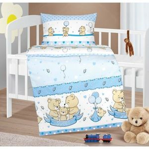 Bellatex Lenjerie de pat din bumbac pentru copiiAgáta Ursuleț albastru, 90 x 135 cm, 45 x 60 cm imagine