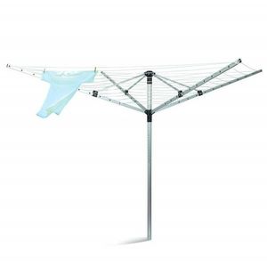 Uscător de rufe pentru grădină cu 4 brațe și husăde protecție împotriva ploii 50 m imagine