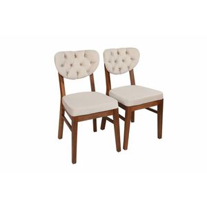 Set de scaune de sufragerie Elma Beige, 2 buc. imagine