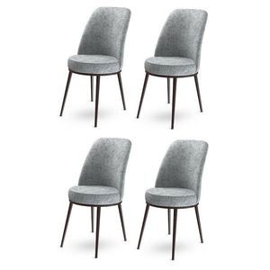 Set de scaune de sufragerie Dexa Grey and Brown, 4buc., gri, 4 buc imagine