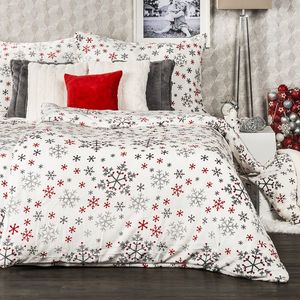 Lenjerie de pat din microflanel 4Home Snowflakes, 160 x 200 cm, 70 x 80 cm, 160 x 200 cm, 70 x 80 cm imagine