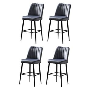 Set de scaune de bar Vento Grey and Black, 4buc., gri, 4 buc imagine