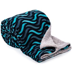 Pătură din imitație blănță 4Home Blue Wave, 150 x 200 cm imagine