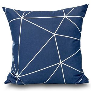 Față de pernă Kvalitex Nordic Grid albastră, albastru, 40 x 40 cm imagine