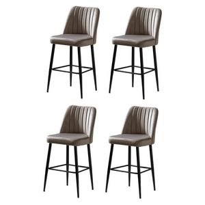 Set de scaune de bar Vento Cappuccino and Black, 4buc., cafeniu, 4 buc imagine