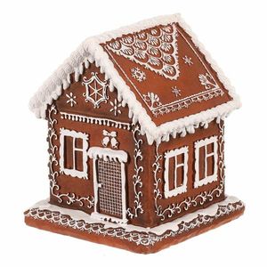 Decorațiuni de Crăciun Casă din turtă dulce cuiluminare LED, poliresină, 15 cm imagine